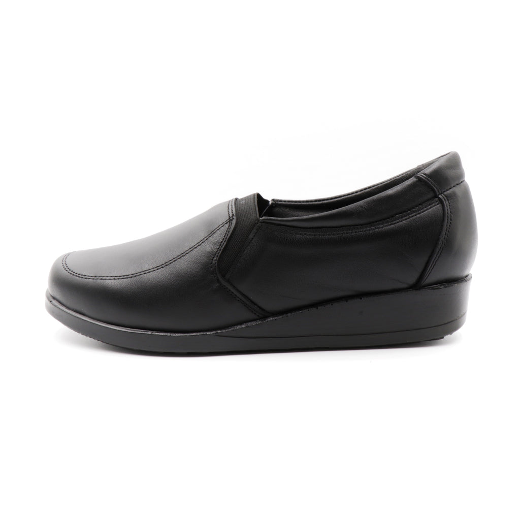 Zapato Confort Con Elastico Negro