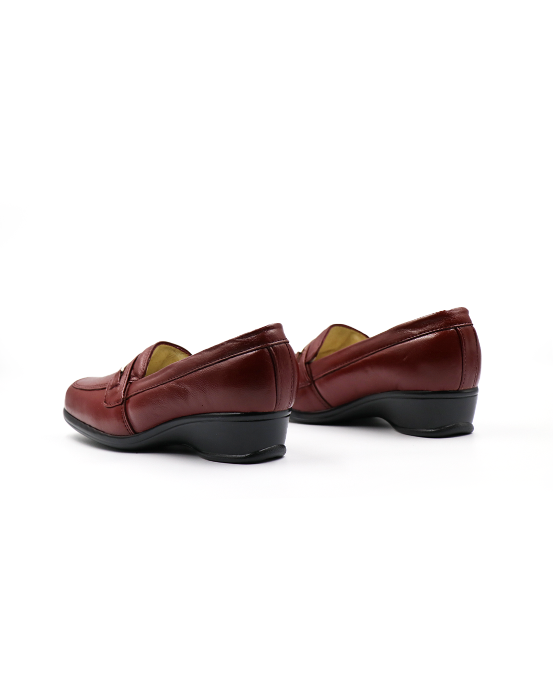 Zapato Confort Con Hebilla Vino-41