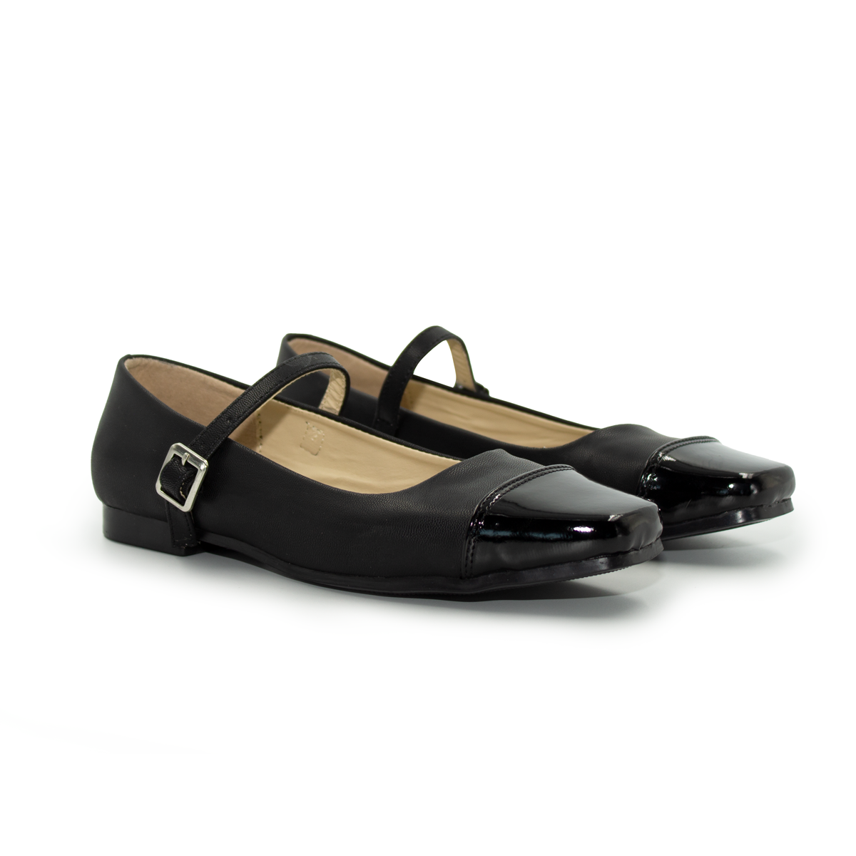 Valerina Con Tacon Bajito Comoda Negro-60