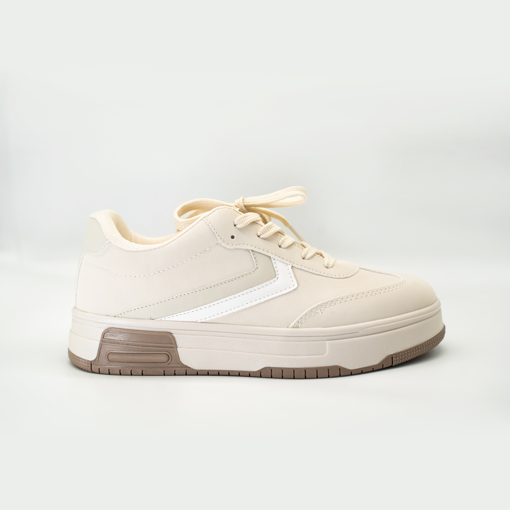 Tenis Con Plataforma Corrida Básico Latte-812