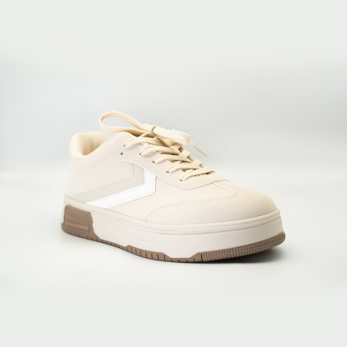 Tenis Con Plataforma Corrida Básico Latte-812