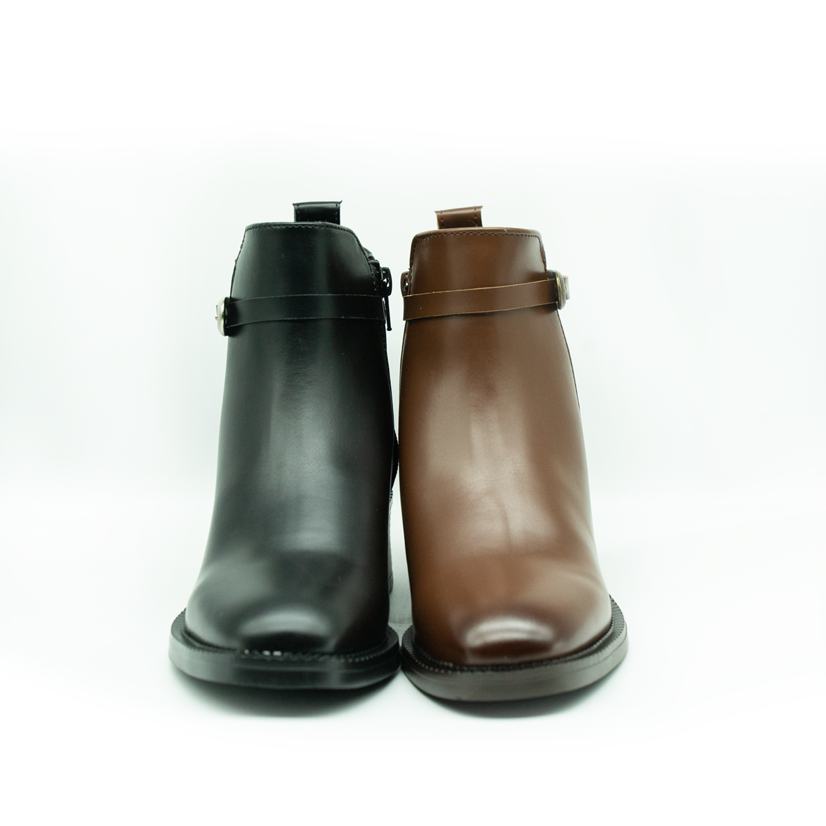 Botín Elegante con Hebilla | Estilo Clásico y Altura Cómoda-Negro-03