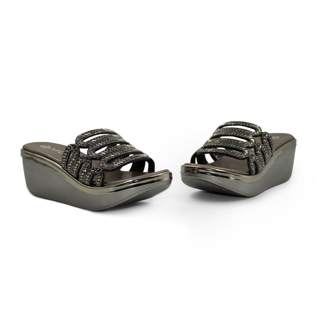 Sandalia De Plataforma Con Pedrería-Inox-26