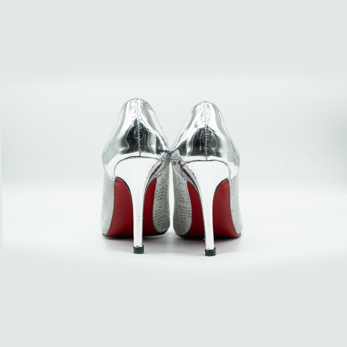 Stiletto Elegante de Tacón Alto 10 cm | Plata Meduza-9566