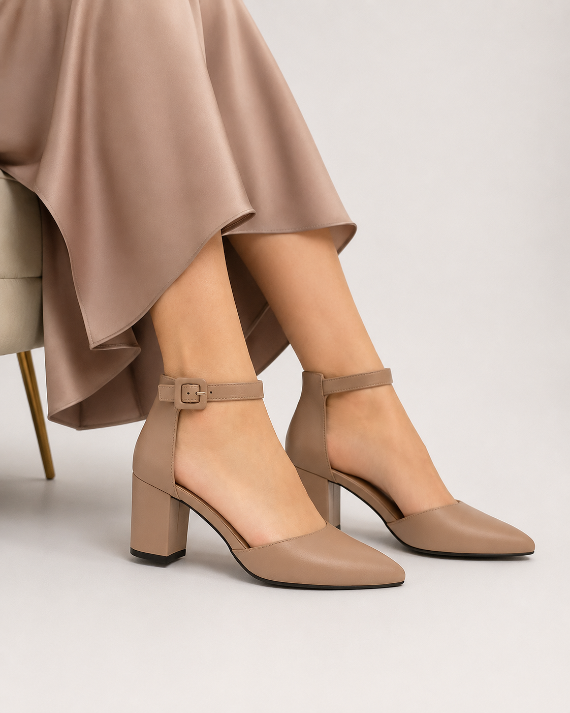 Zapatilla Puntal Básica Tacón Ancho para Mujer'21 | Maquillaje