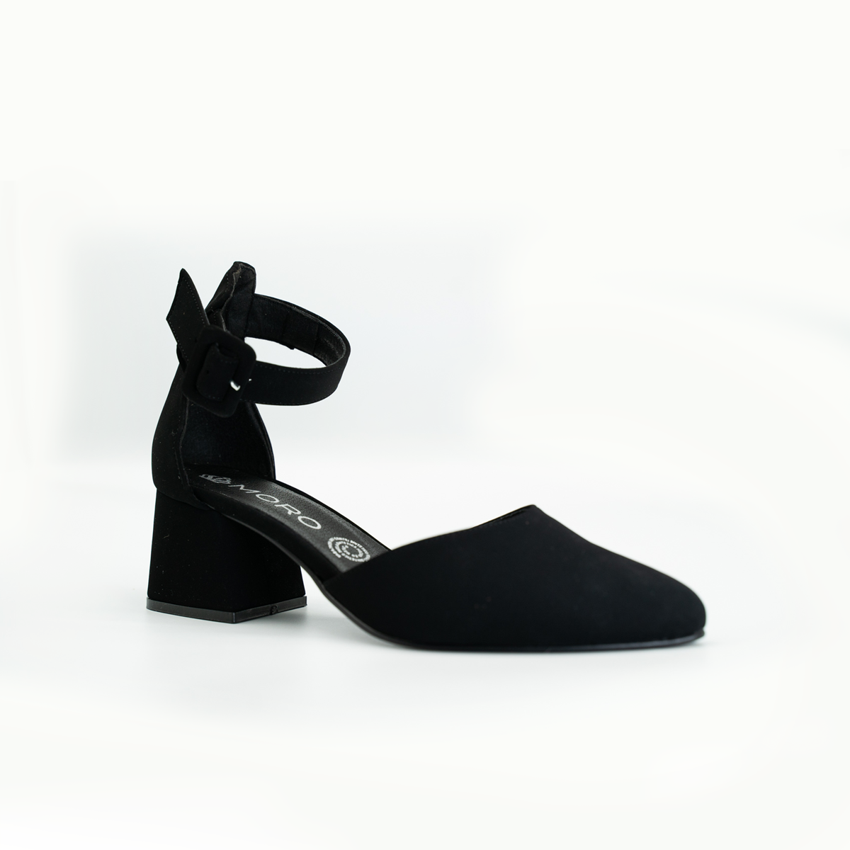 Zapatilla Puntal Básica Buck Negro Tacon Bajo- 20