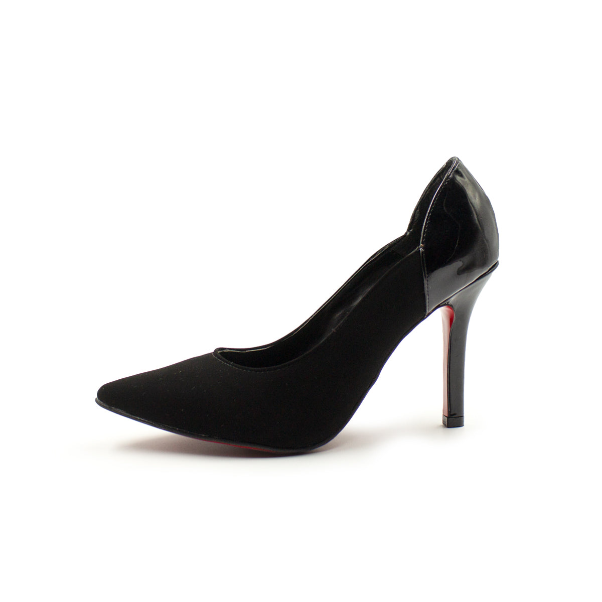 Zapatilla de fiesta Suela Roja -Ante negro-66