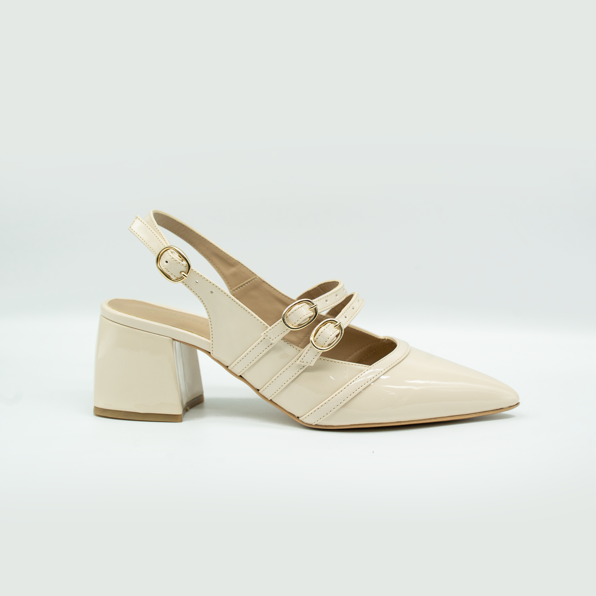 Zapatilla Slingback Charol con Doble Hebilla-Charol Miga-37