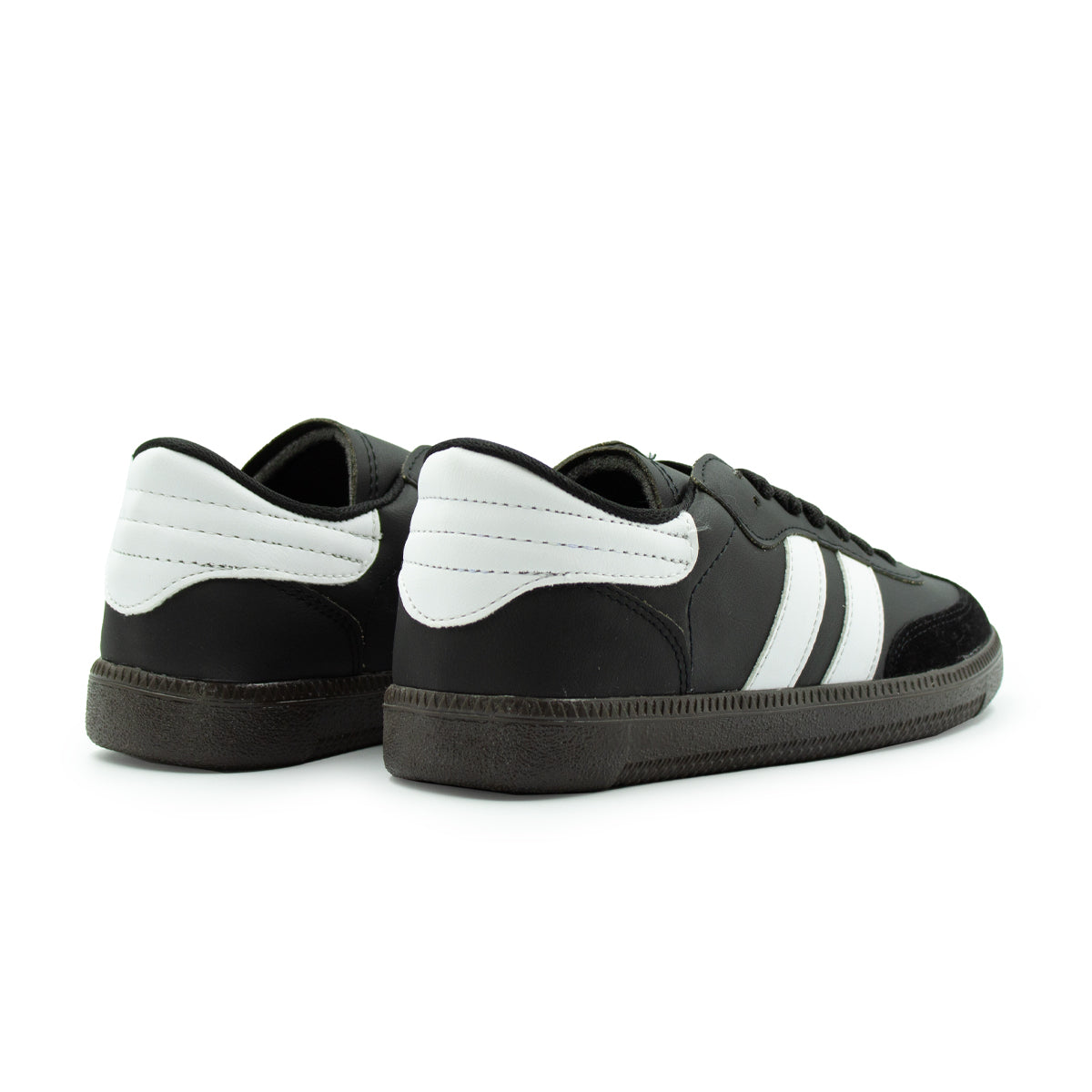 Tenis Casuales De Rayas Comodos Negro-02
