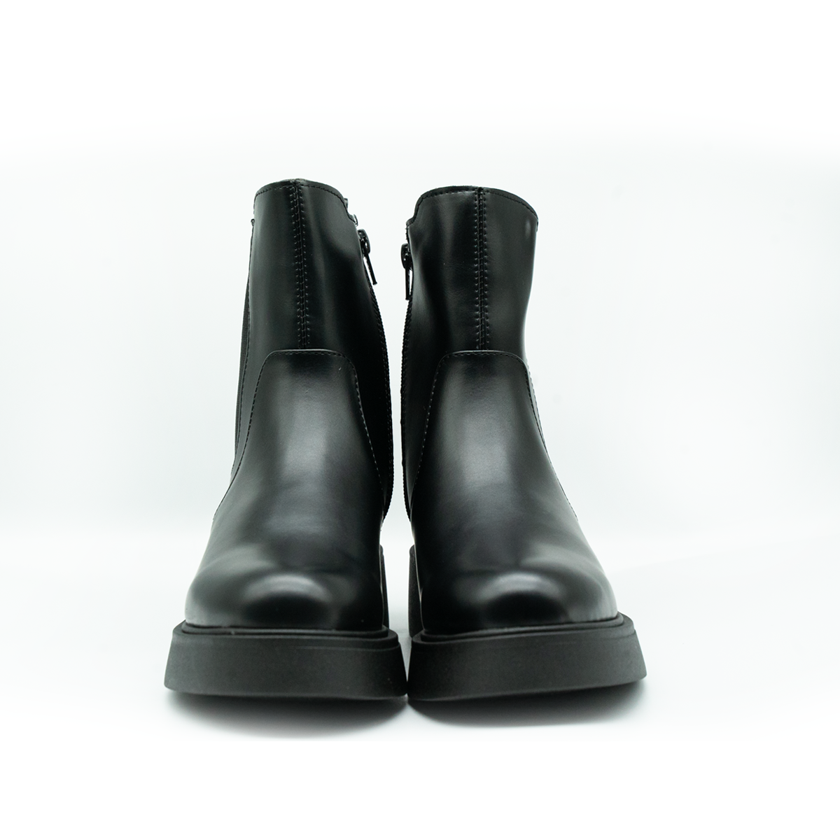 Botín Chelsea Urbano con Plataforma – Elevación de 4 cm-Negro-01