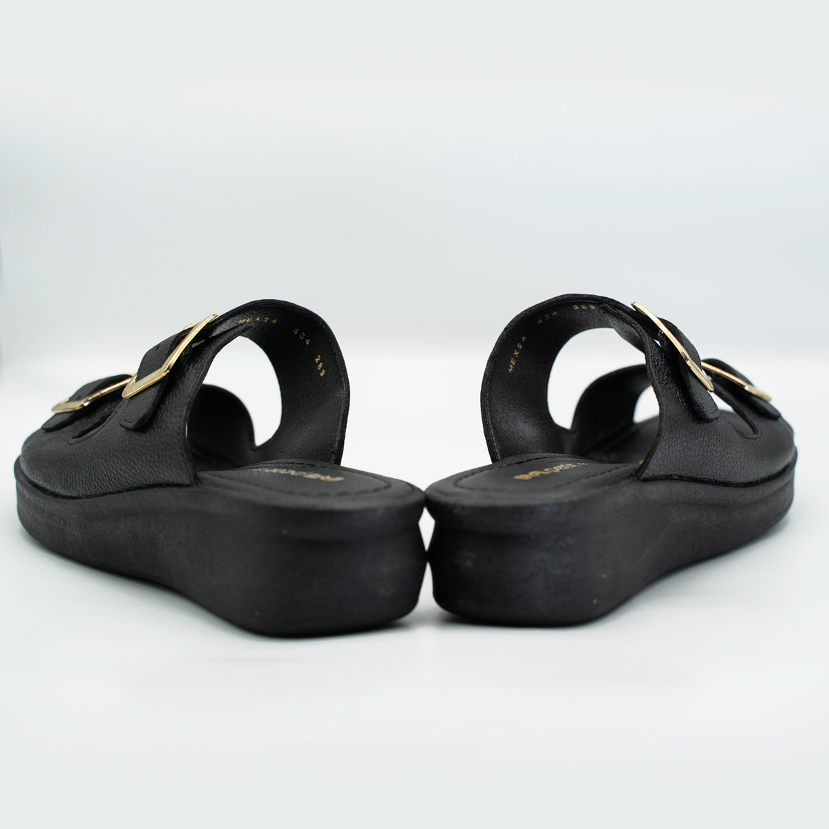 Sandalia Confort Con Hebillas Ajustables Negro-434
