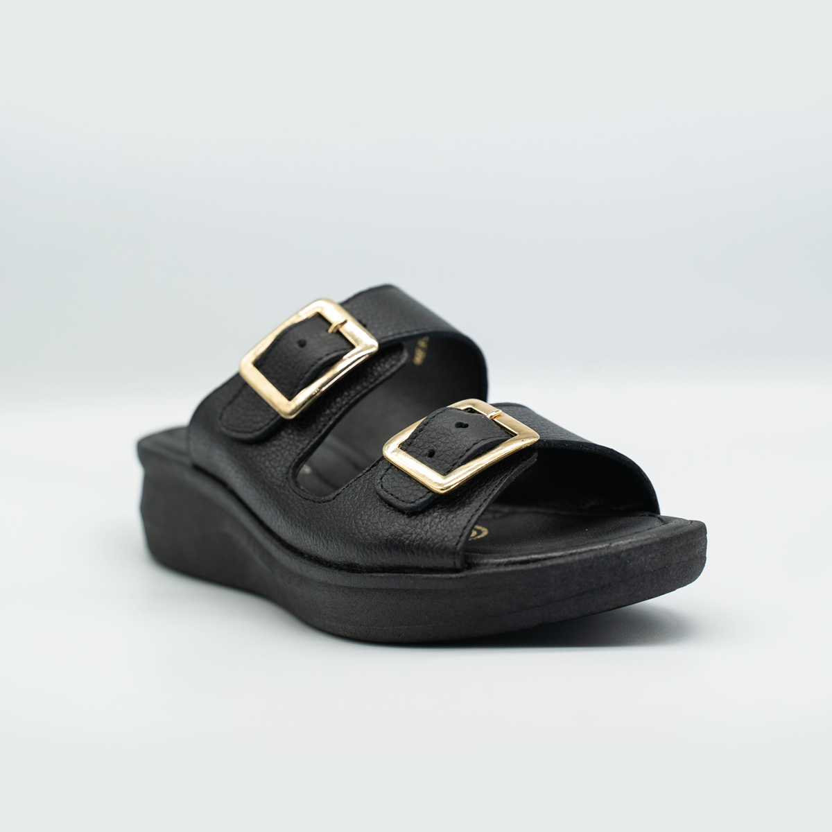 Sandalia Confort Con Hebillas Ajustables Negro-434
