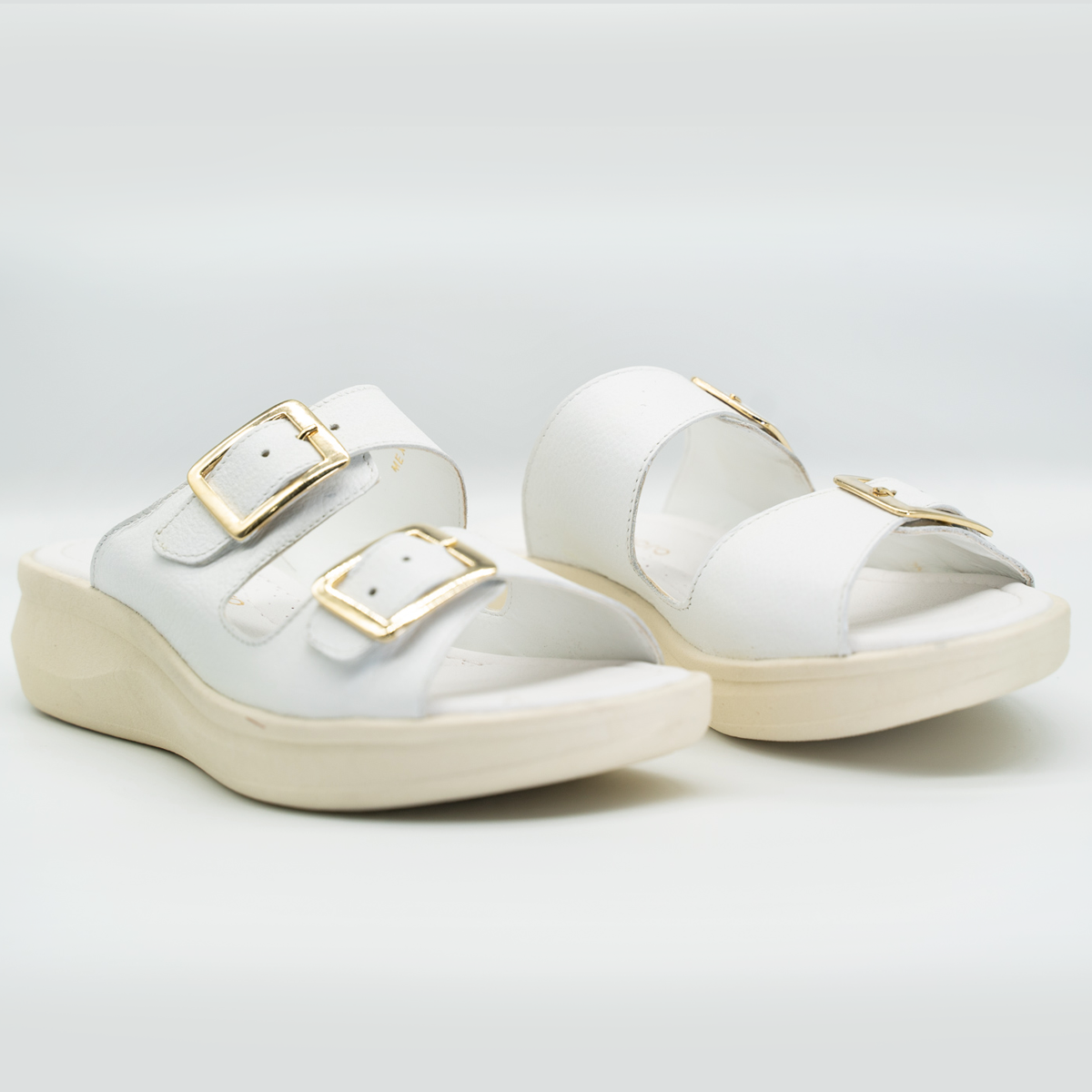 Sandalia Confort Con Hebillas Ajustables Blanco-434