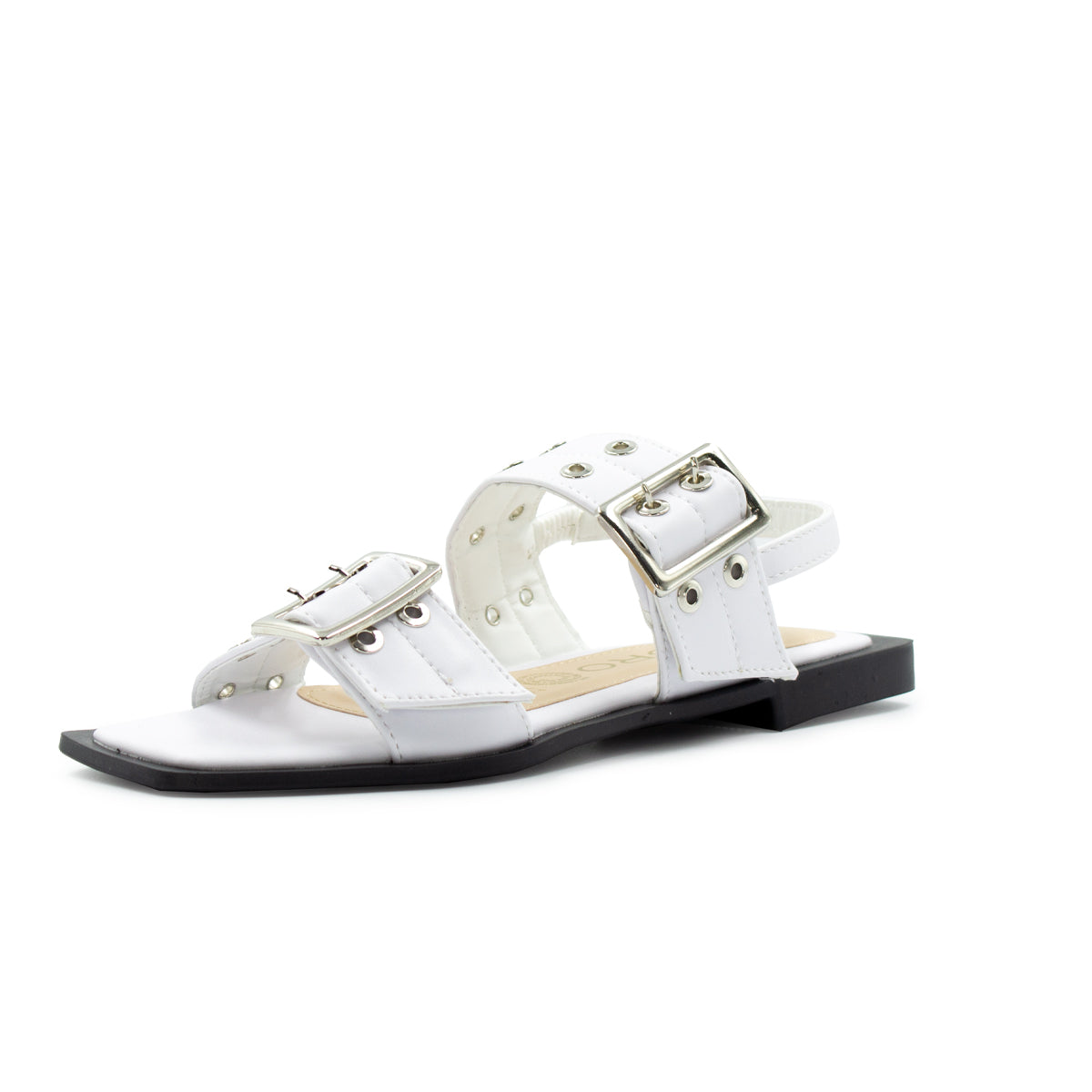 Sandalia de Piso Con Hebillas Ajustables Blanco- 10