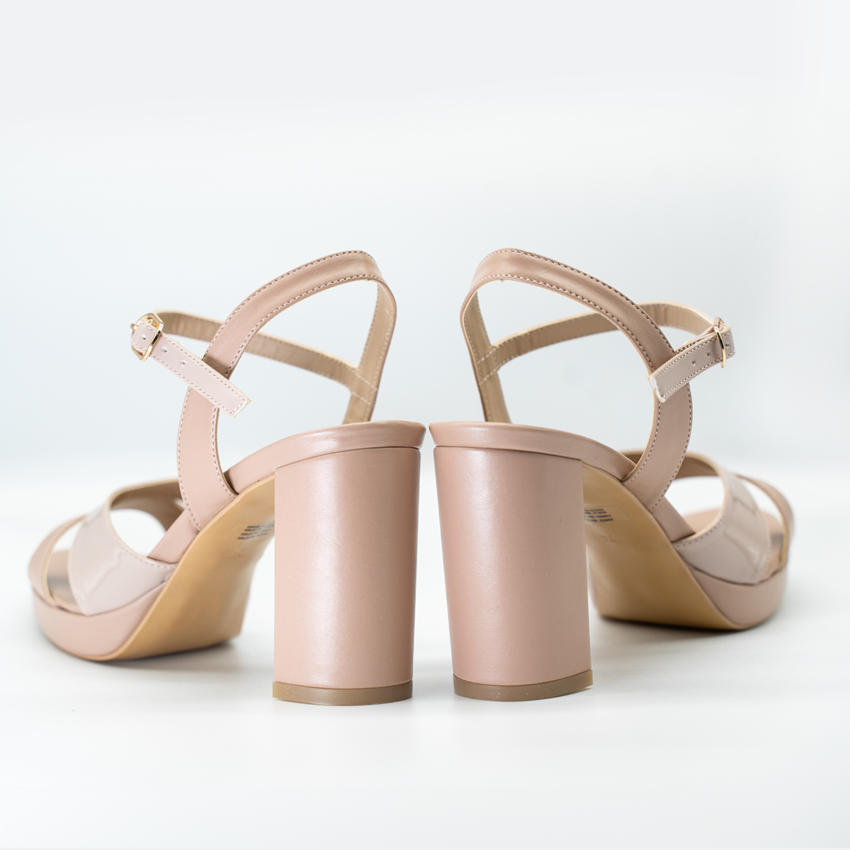 Zapatilla Cruzada con Plataforma Cómoda Tacón Ancho Ch Maquillaje-44