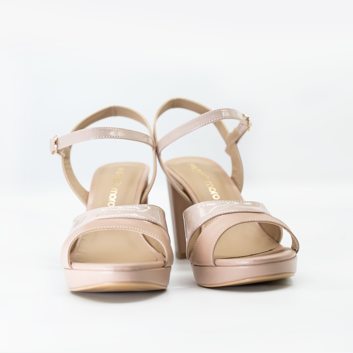 Zapatilla Cruzada con Plataforma Cómoda Tacón Ancho Ch Maquillaje-44