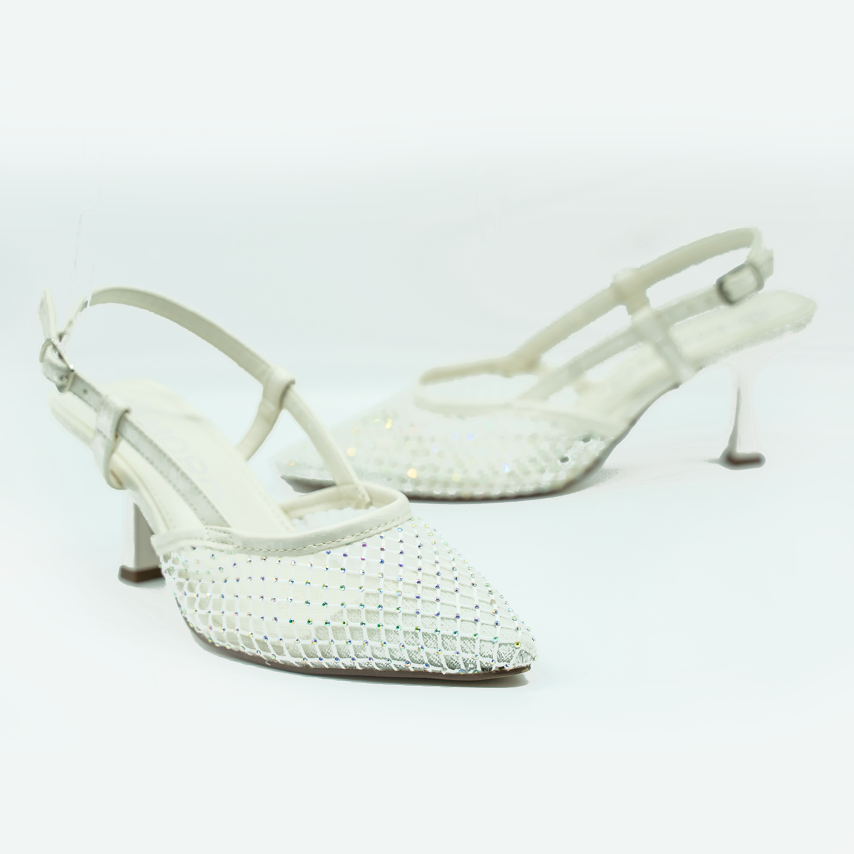 Zapatilla Slingback con Pedrería Brillante y Tacón Elegante-Latte-24