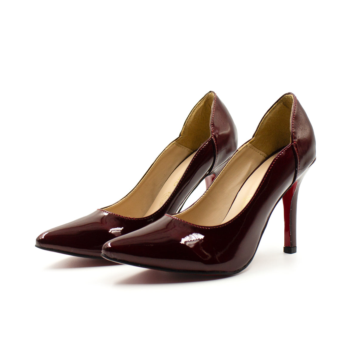 Zapatilla de fiesta  con glitter Suela Roja-Vino66