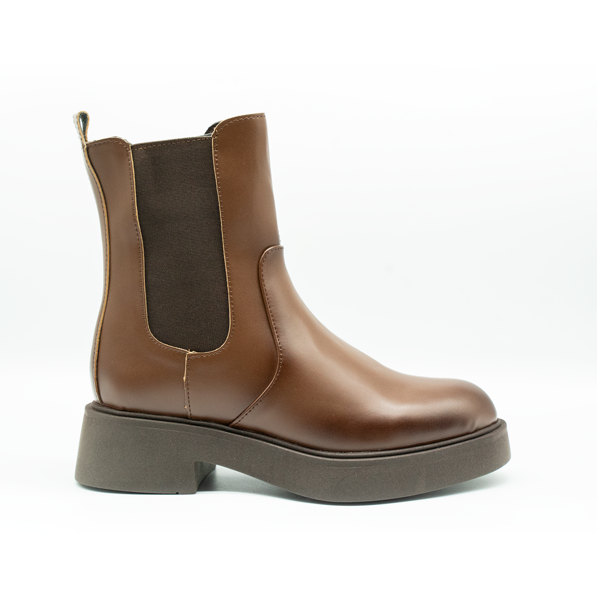 Botín Chelsea Urbano con Plataforma – Elevación de 4 cm-Negro-01