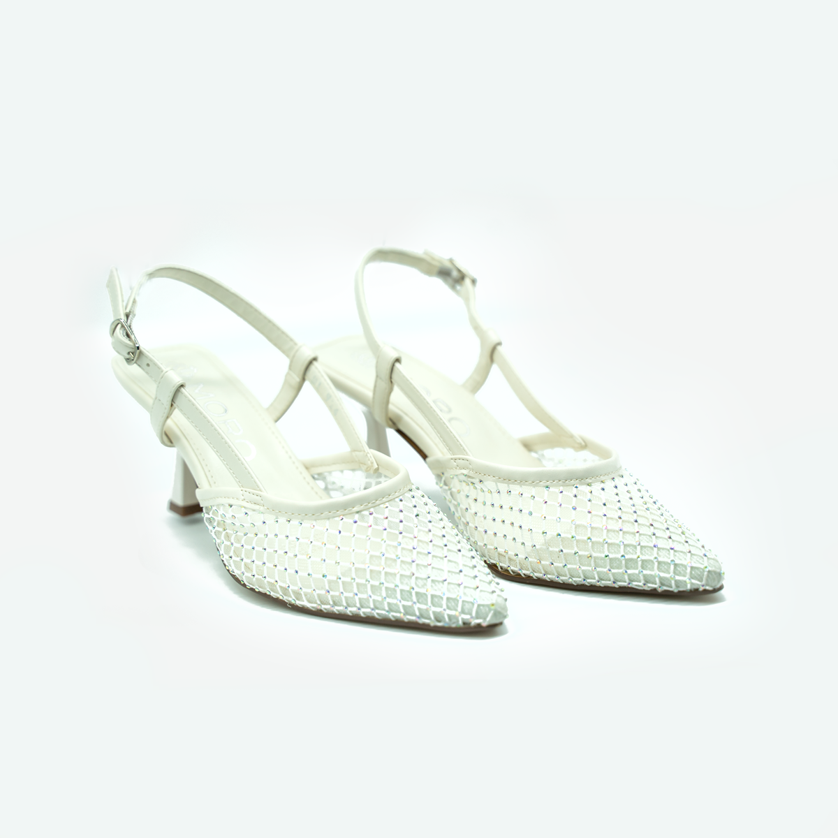 Zapatilla Slingback con Pedrería Brillante y Tacón Elegante-Latte-24