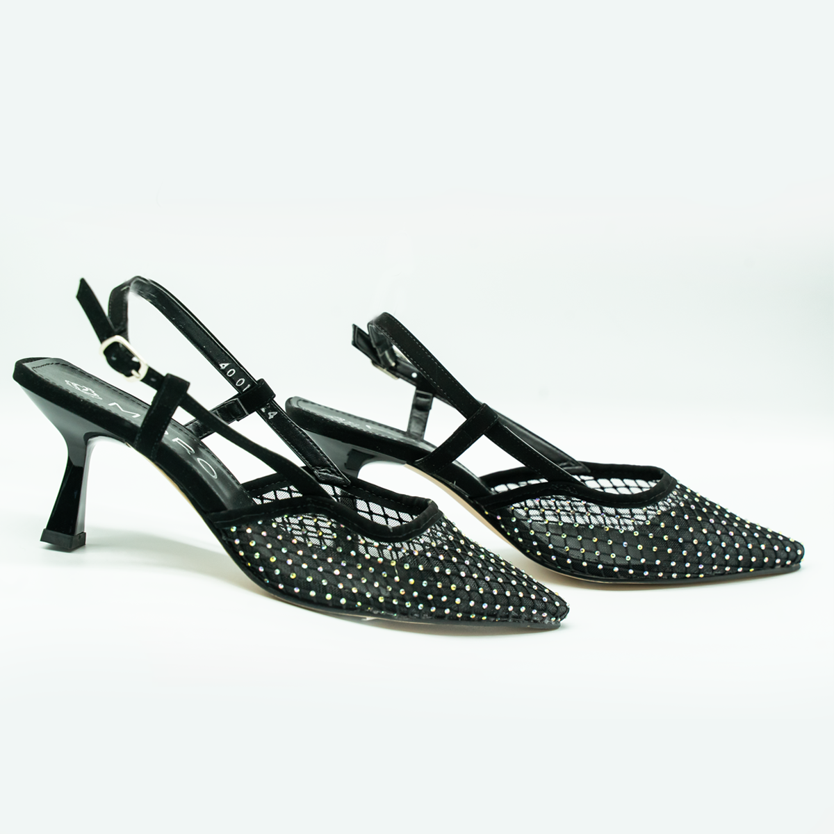 Zapatilla Slingback con Pedrería Brillante y Tacón Elegante-Negro-24