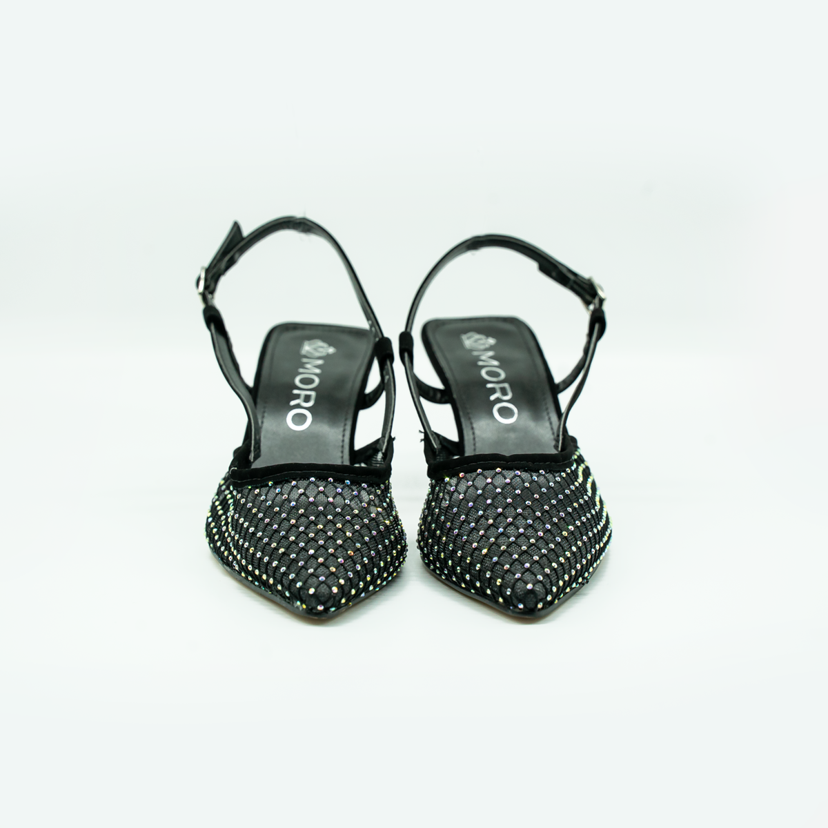 Zapatilla Slingback con Pedrería Brillante y Tacón Elegante-Negro-24
