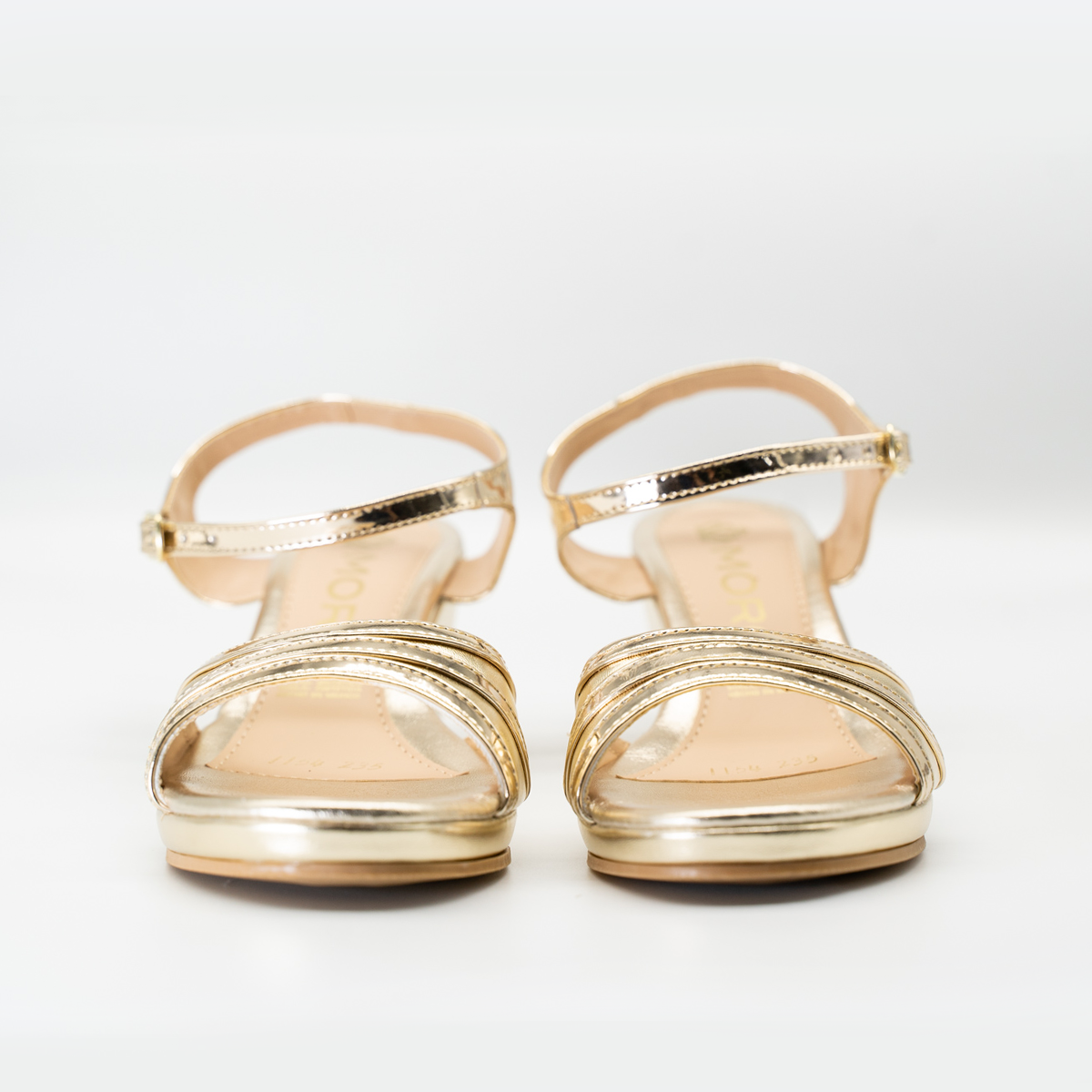 Sandalia Casual De Plataforma Corrida Oro-54