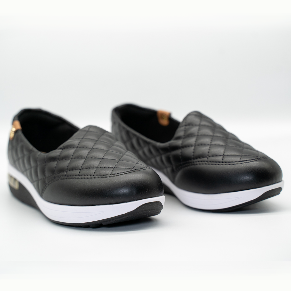 Zapato Confort Cómodo Tacon Corrido Negro- 42
