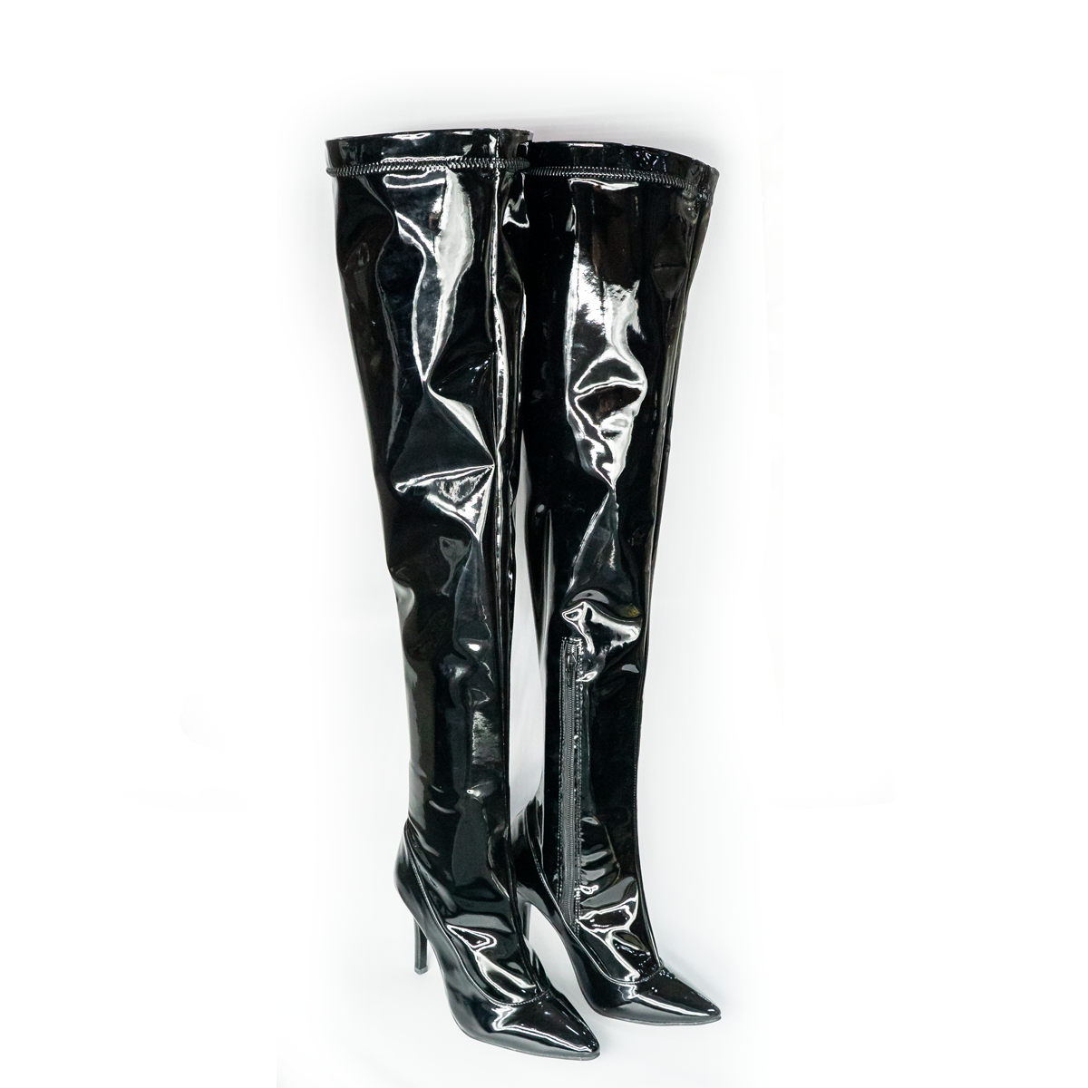 Botas Over-the-Knee Black Mirror • Elegancia que Deslumbra-004