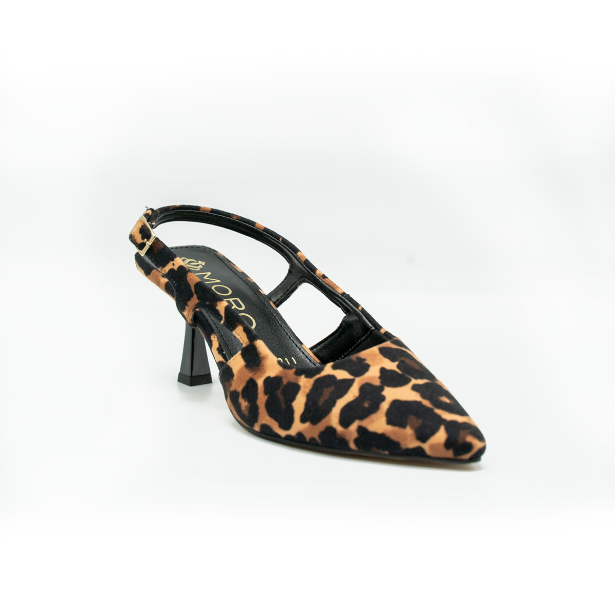 Zapatilla Slingback Animal Print Punta Fina con Tacón Delgado Elegante-11