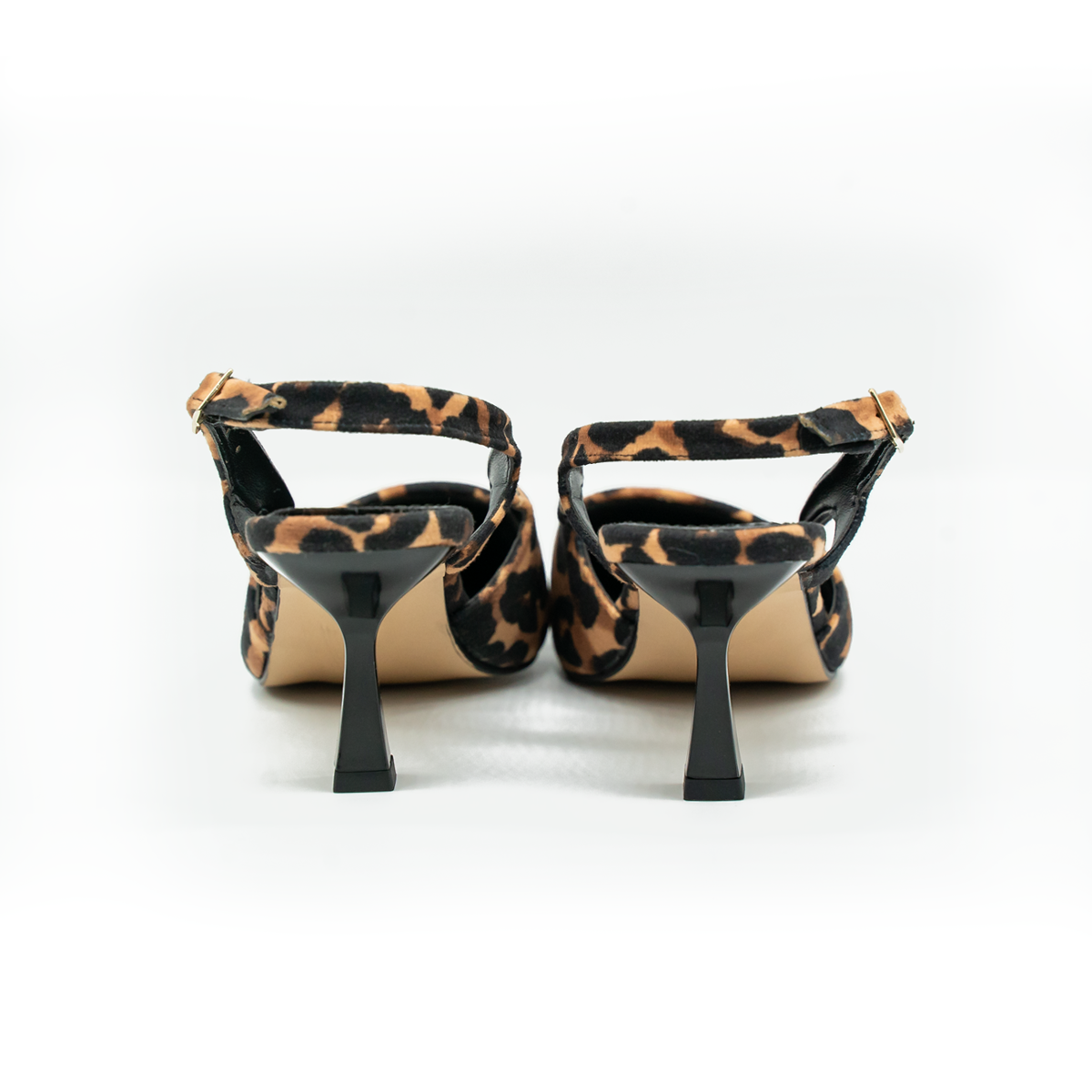 Zapatilla Slingback Animal Print Punta Fina con Tacón Delgado Elegante-11