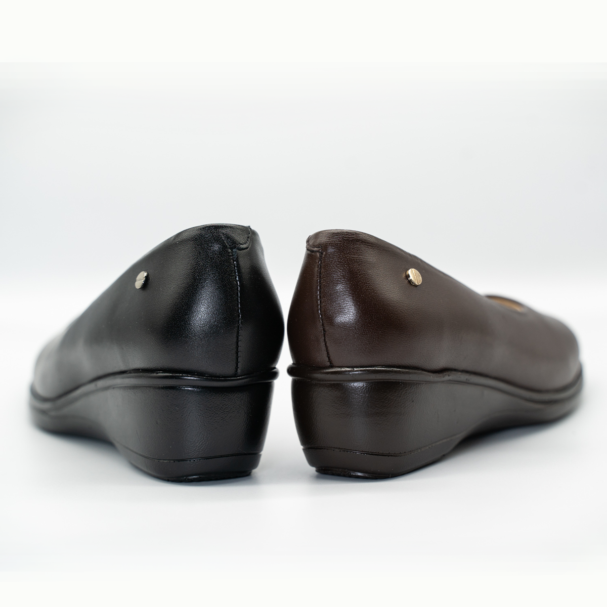 Zapato Confort Cómodo Tacon Corrido Cafe- 00