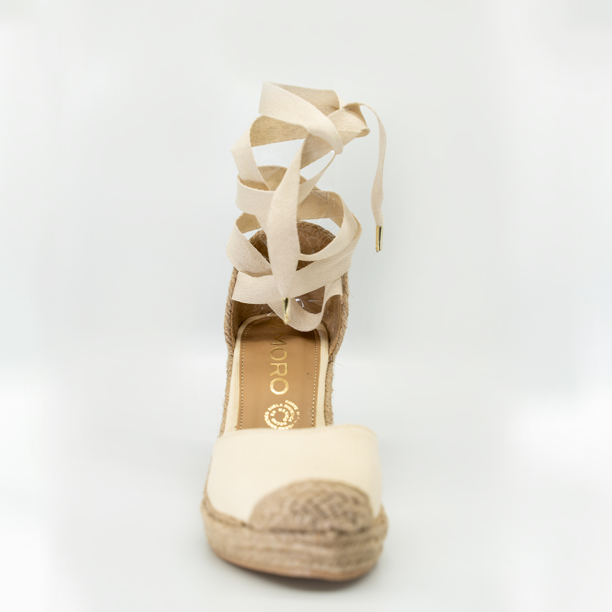 Alpargata Casual De Plataforma Corrida Con Liston Ajustable Latte-21
