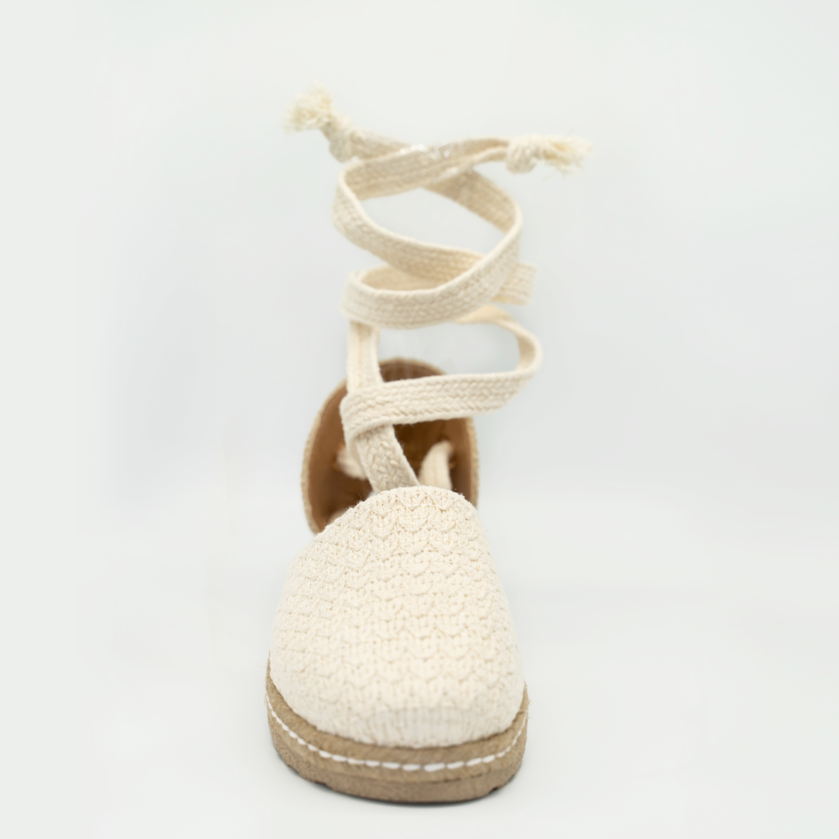 Alpargata de piso con plataforma de yute para dama - Beige-270