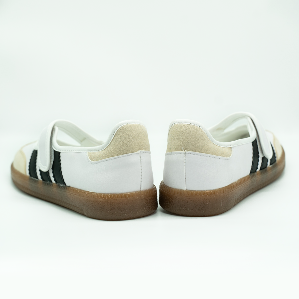 Tenis Casual Tipo Flat Estilo Retro Deportivo Con Broche Ajustable Blanco-01