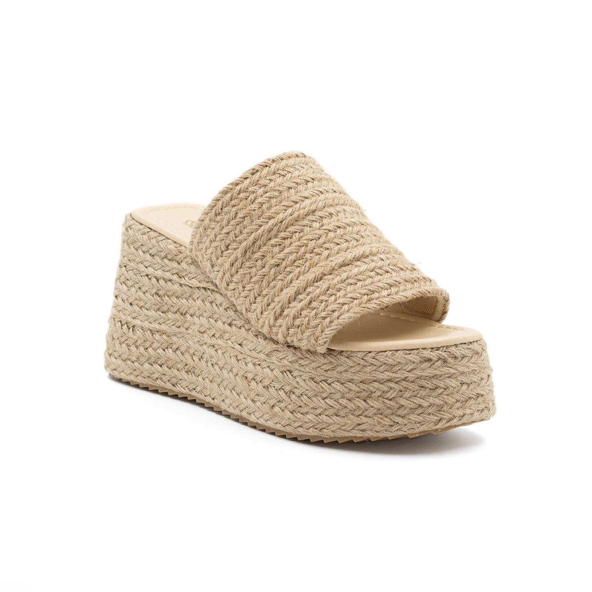 Alpargata de plataforma con yute para dama - Beige-64