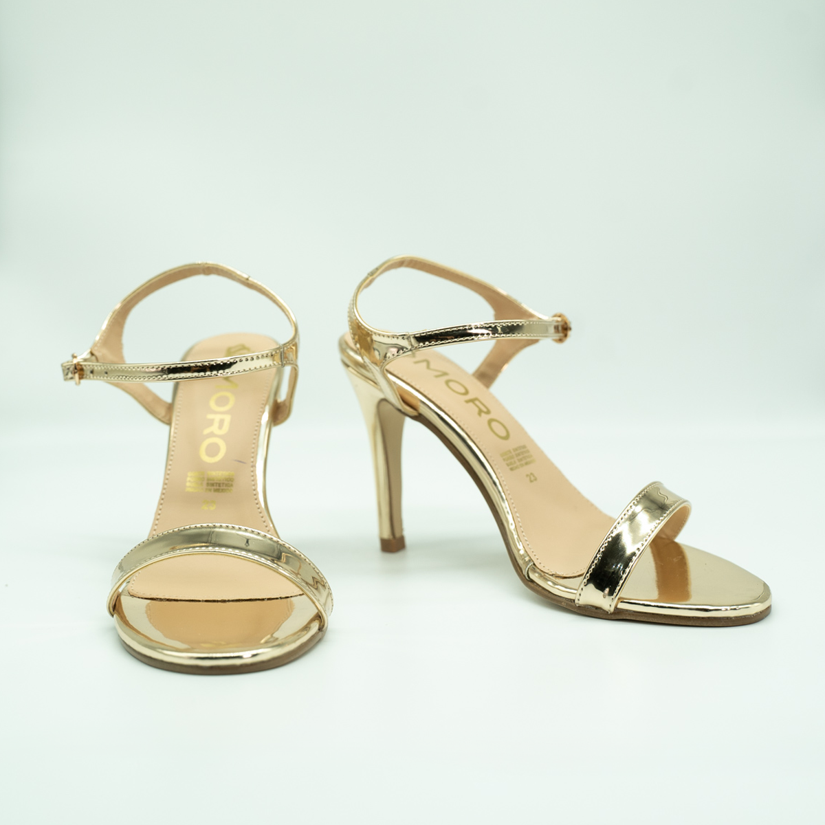 Sandalias de Tacón Elegante Y Fino | Oro Ingles- (10 cm)-41