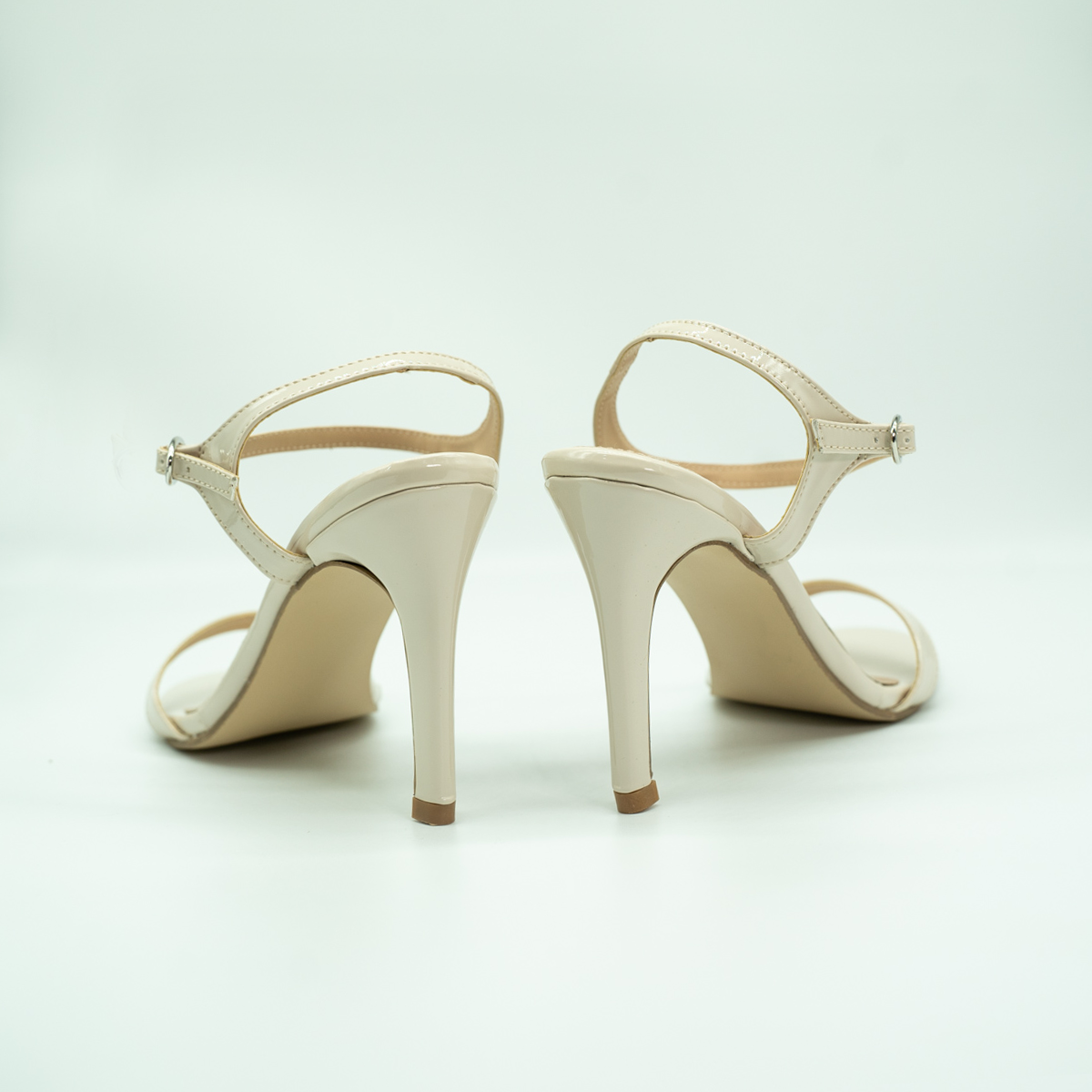 Sandalias de Tacón Elegante Y Fino | Latte- (10 cm)