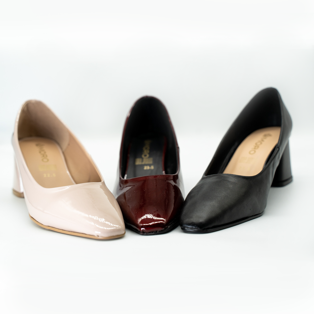 zapatilla ejecutiva puntal tacon ancho negro -85