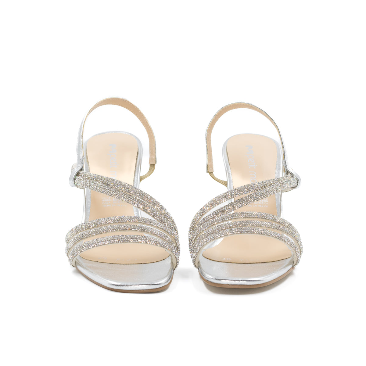 Sandalia Elegante de tacón bajo Para Dama - Plata -22