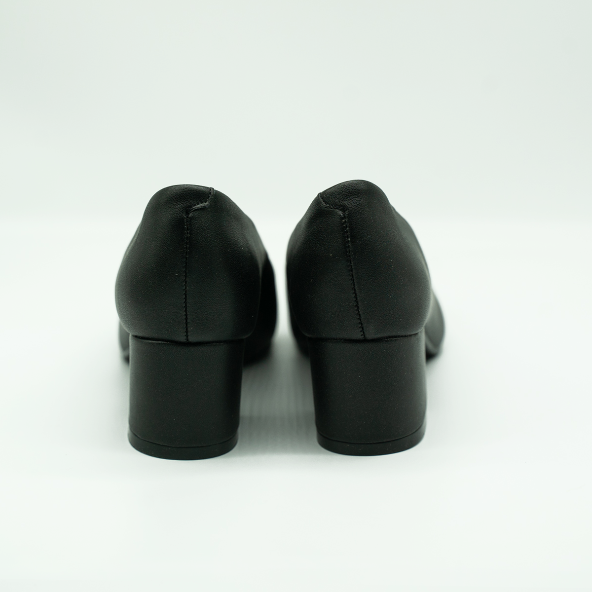 Zapato Ejecutivo Cómodo Tacon Cuadrado Negro