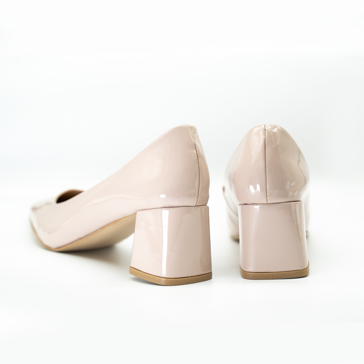 zapatilla ejecutiva puntal tacon ancho charol maquillaje -85