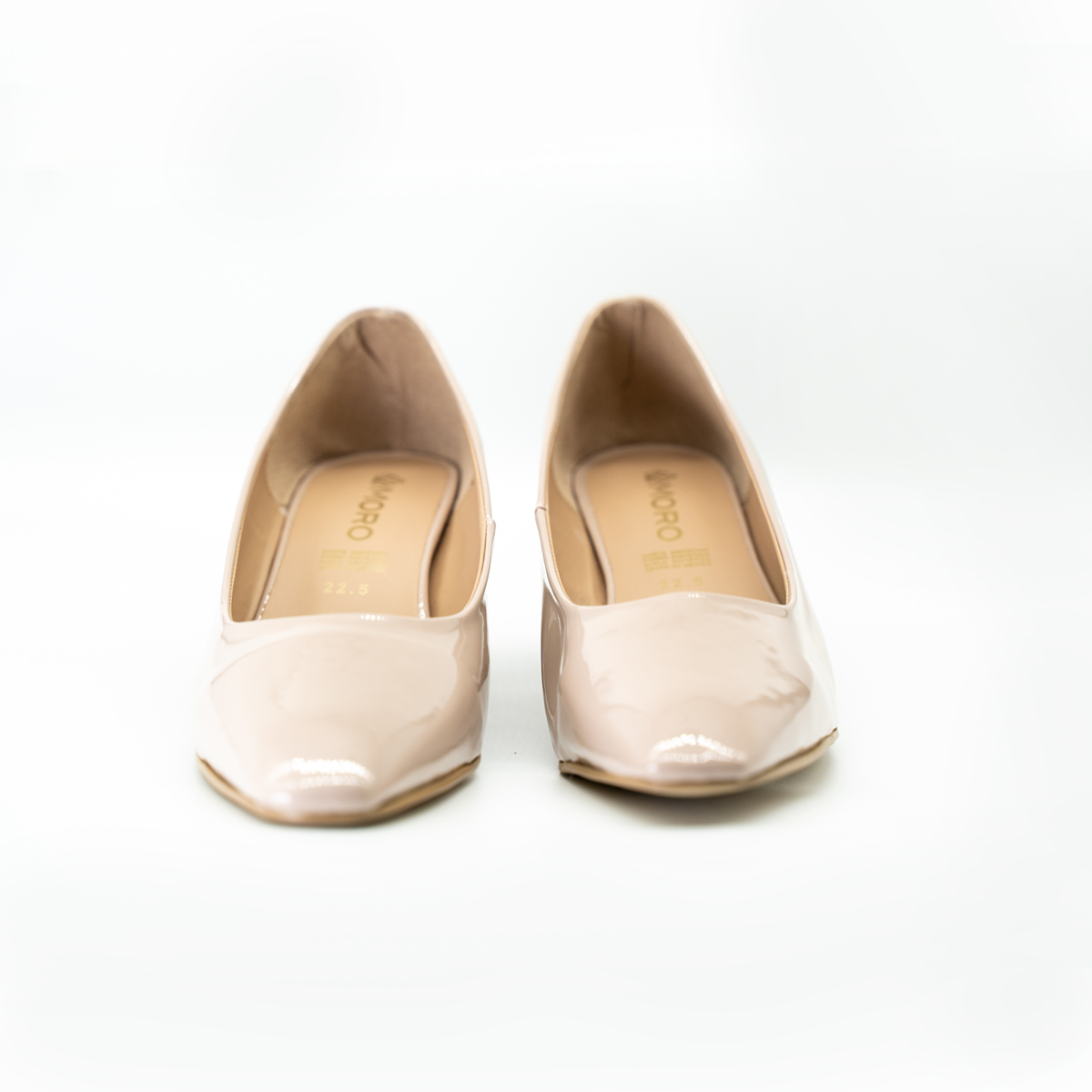 zapatilla ejecutiva puntal tacon ancho charol maquillaje -85