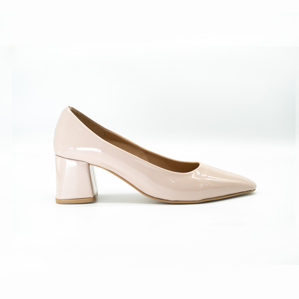 zapatilla ejecutiva puntal tacon ancho charol maquillaje -85