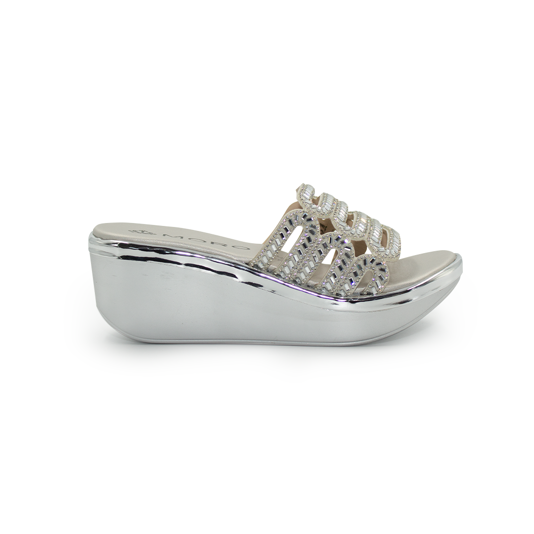 Sandalia De Plataforma Con Pedrería-Inox-26