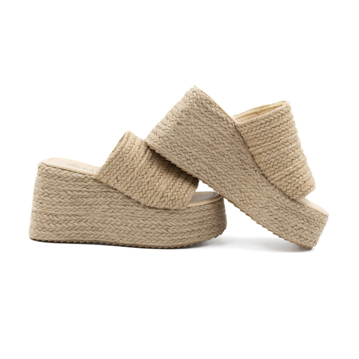 Alpargata de plataforma con yute para dama - Beige-64