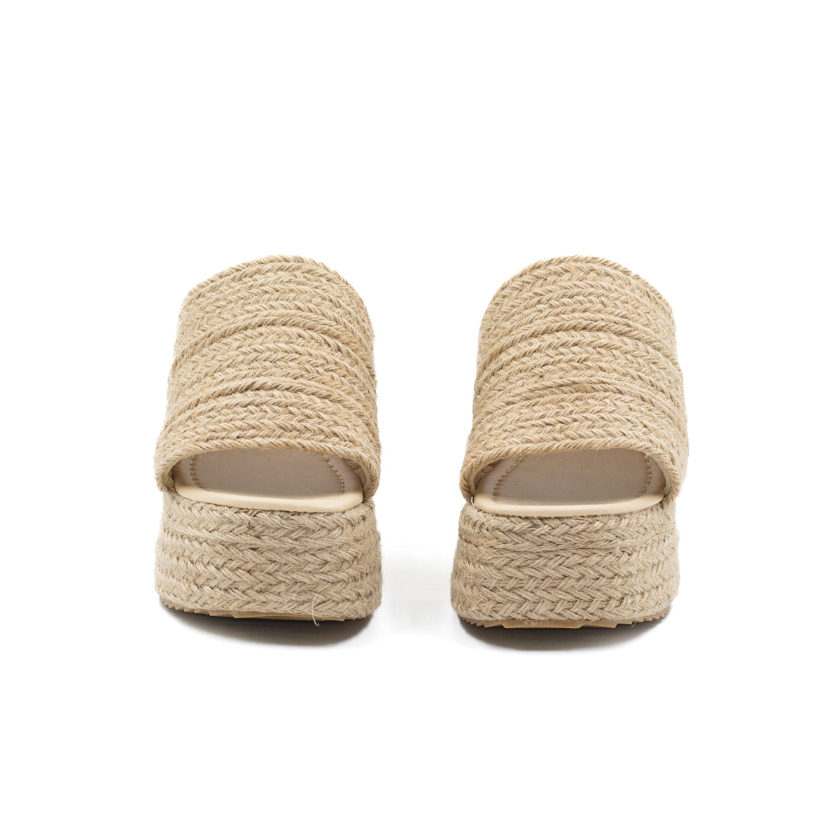 Alpargata de plataforma con yute para dama - Beige-64