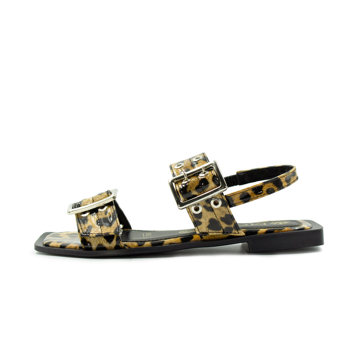 Sandalia de Piso Con Hebillas Ajustables Negro-10