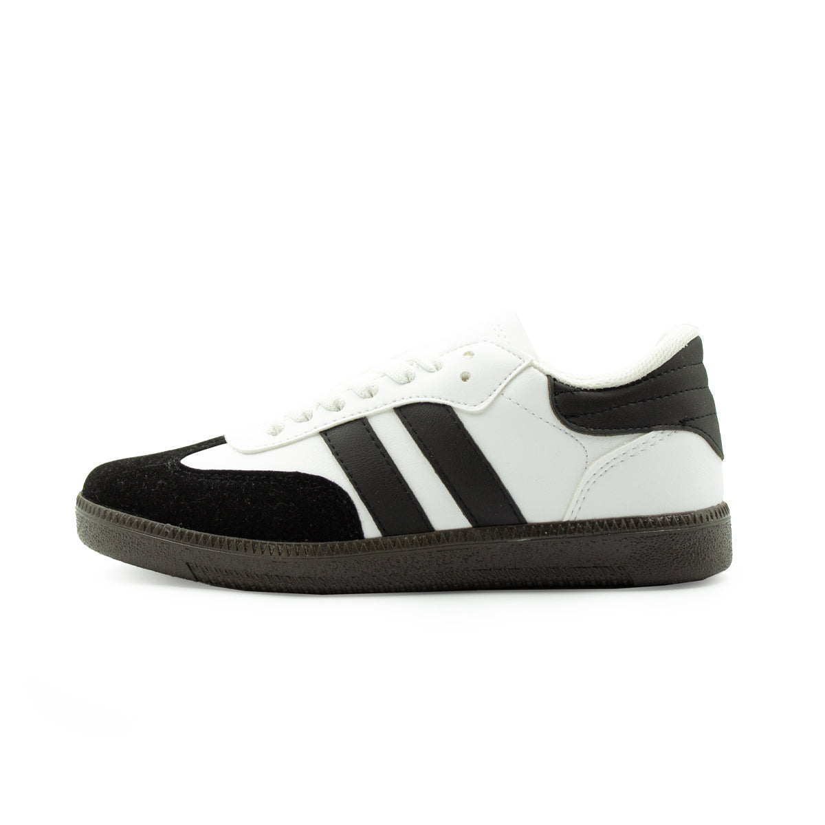 Tenis Casuales De Rayas Comodos Negro-02