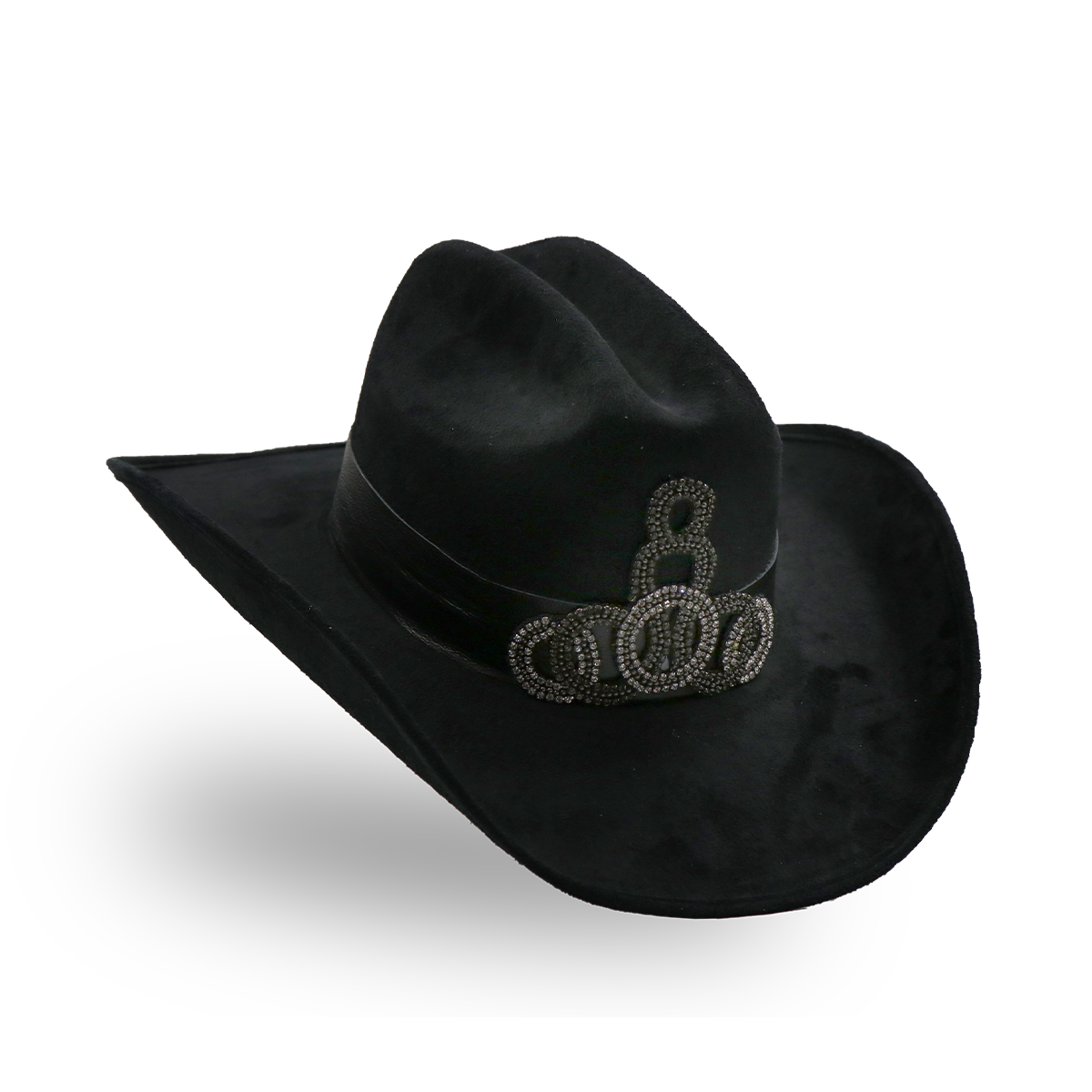 Sombrero Gamuza con Diseño Exclusivo Negro - Formal -Cowboy